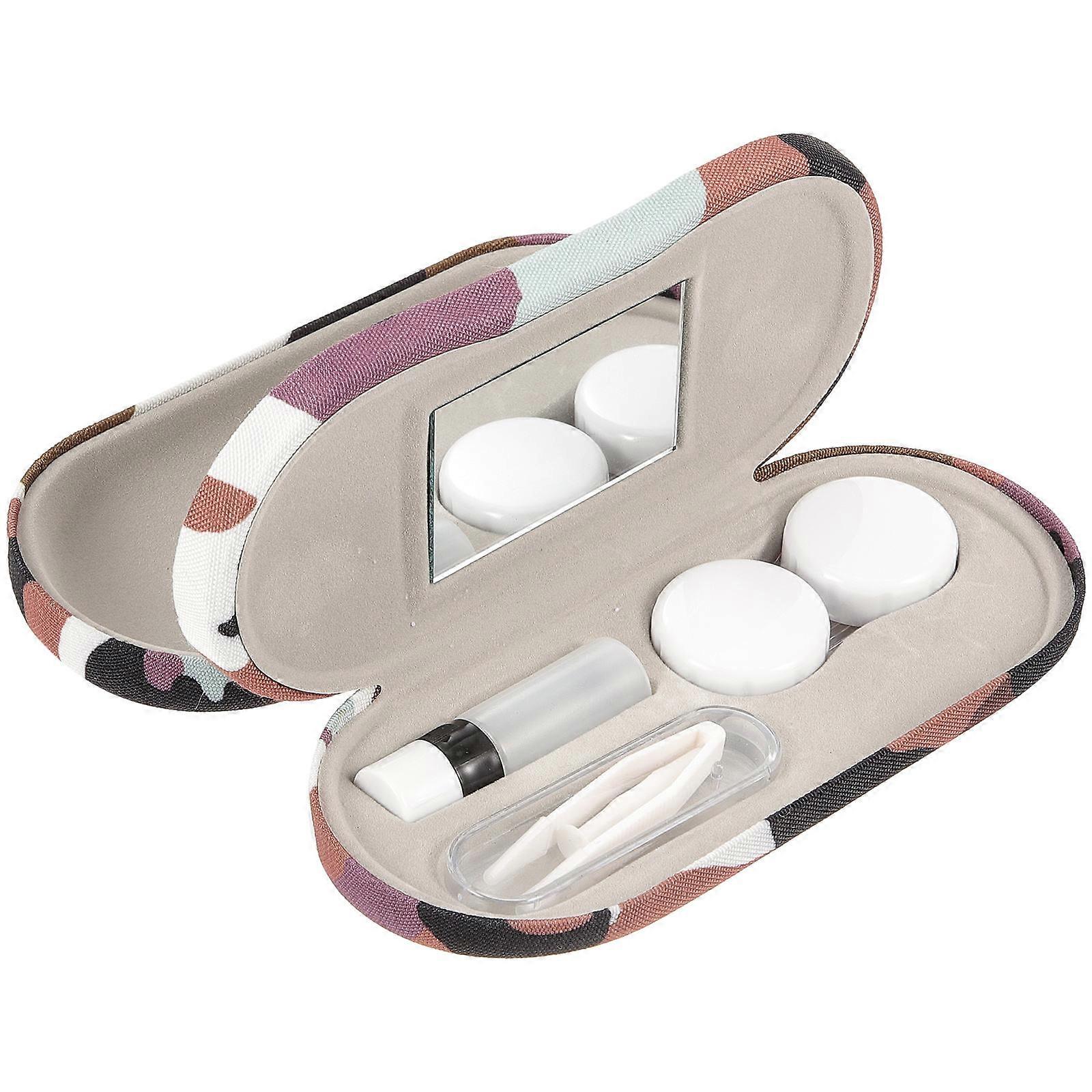 Dual Purpose Glasses Box Scratch Resistance Eyeglass Organizer For Glasses Contact Lenses 1 Set