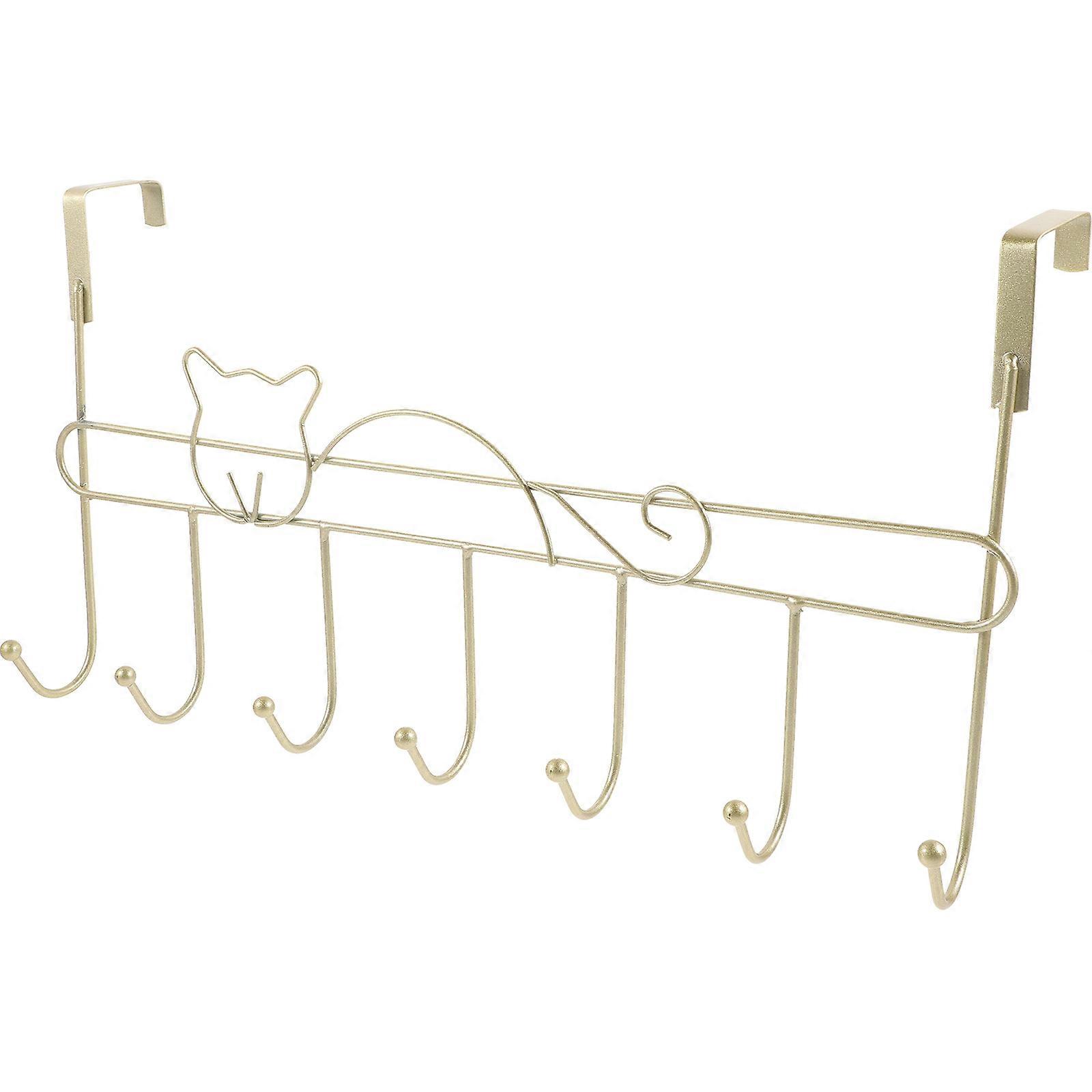 Unique Cat Shape Wall Hook For Homeowners And Decorators With Golden Color And 15.7X8.7X2In Dimensions 1Set