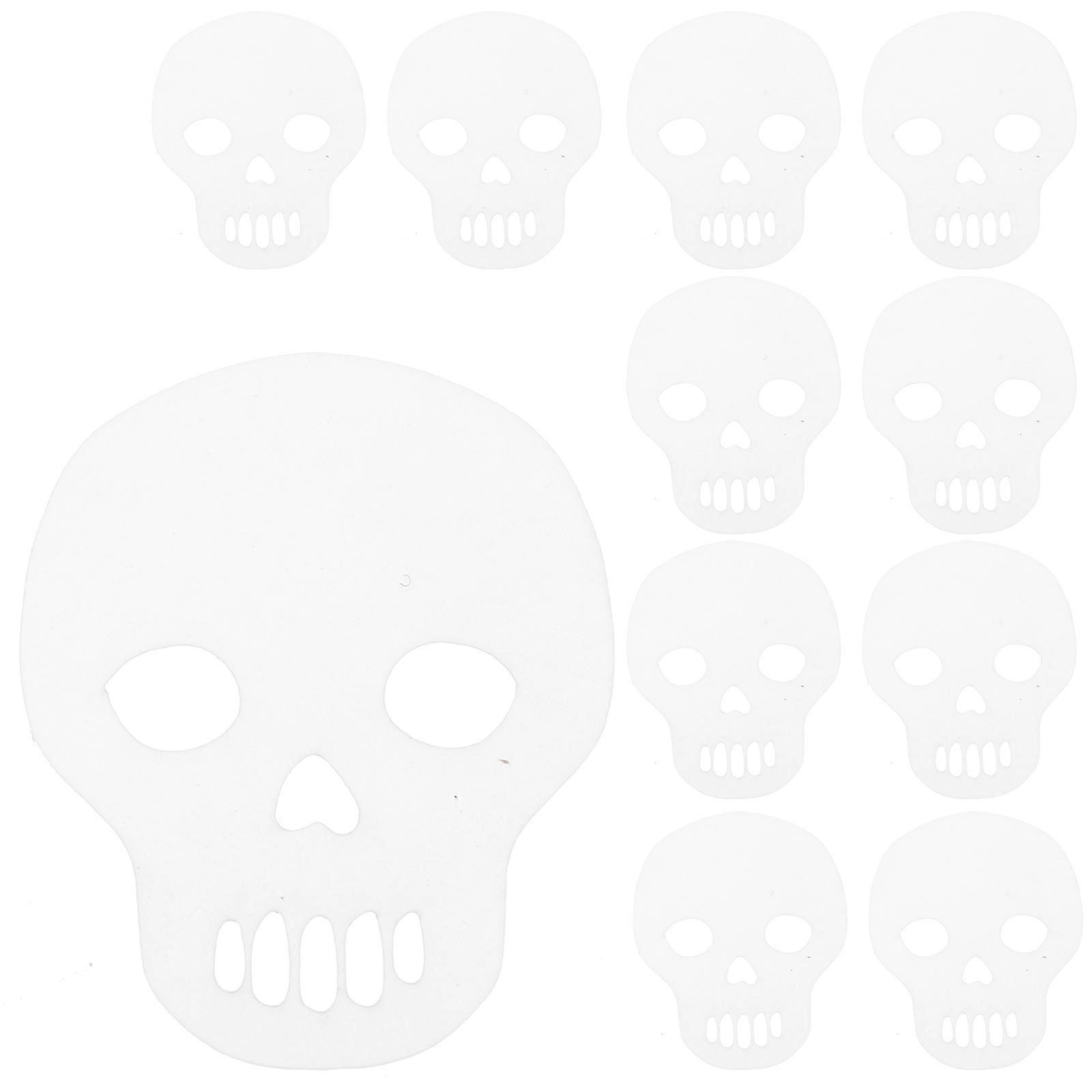 200Pcs Spooky Skull Head Confetti Table Fillers Halloween Decor White 3X2.5Cm Ideal For Party Organizers