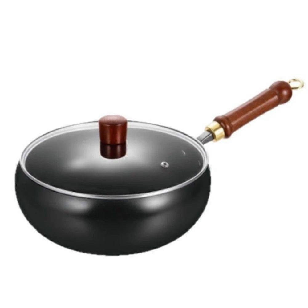 Poêle japonaise en fer non revêtue,Poêle à frire non revêtue forgée à la main pour gaz,Induction