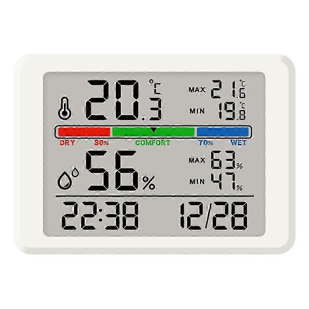 2310 Ultra-thin magnetic digital clock multi-function LCD temperature and humidity display bedside alarm clock