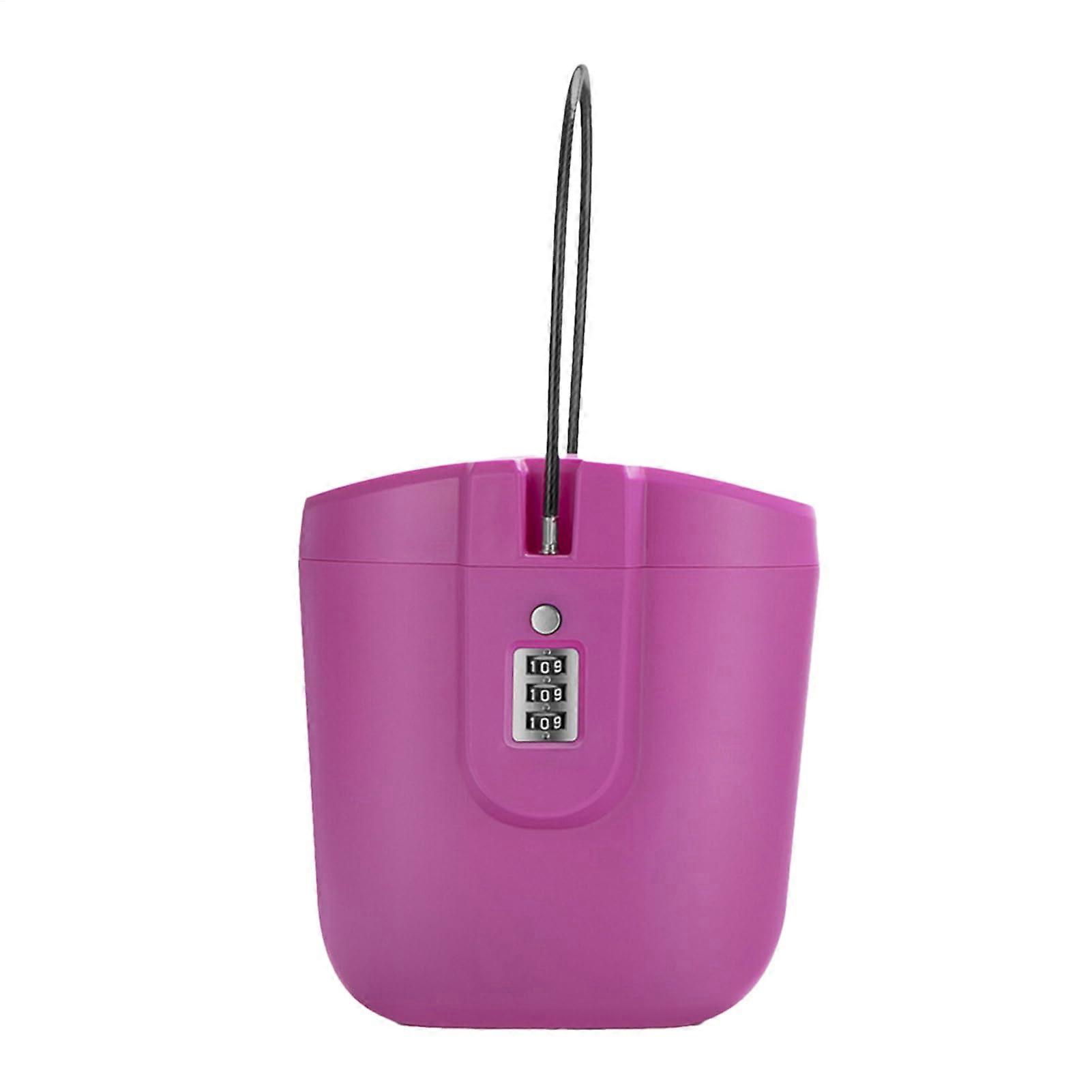 Strand Lock Box Waterproof Portable Key Safe Box with Combination Code 2L Steel Wire Storage – Hot Pink