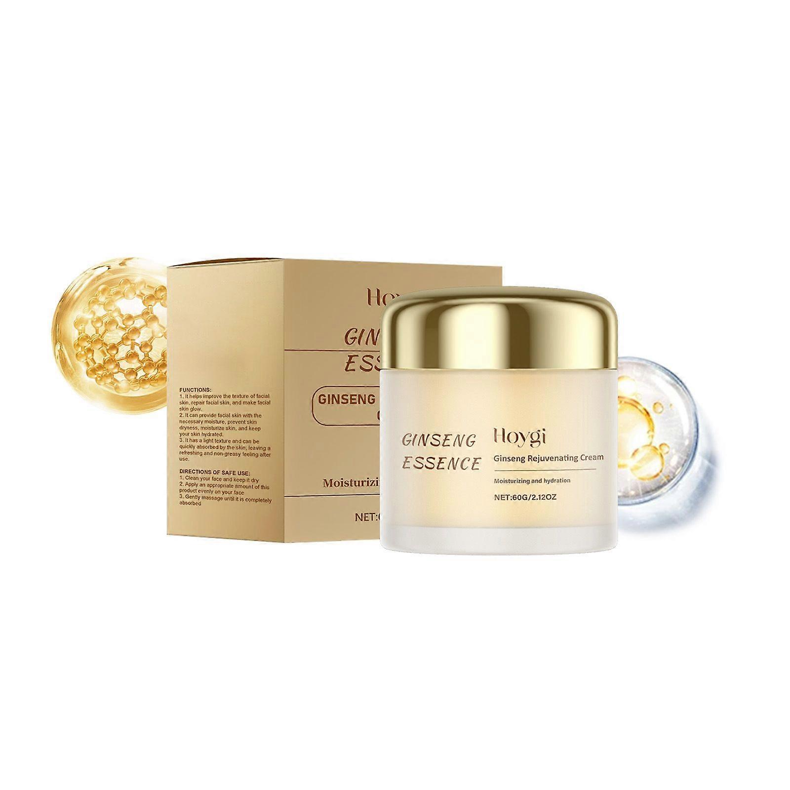 Ginseng Rejuvenating Cream - Anti-Aging Moisturizer with Ginseng Essence & Hyaluronic Acid for Wrinkles & Deep Hydration - 60g