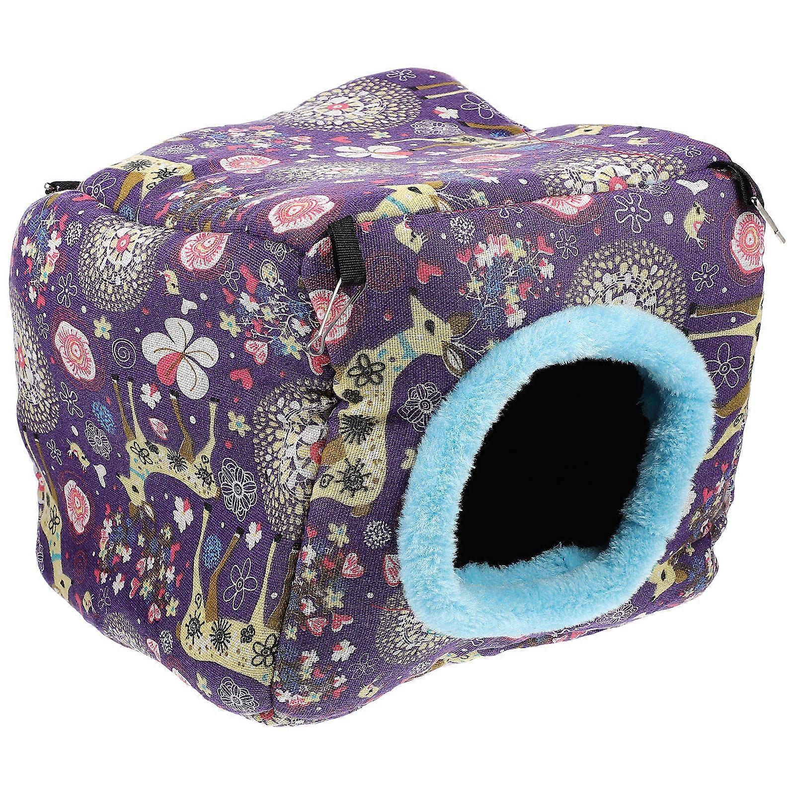 Warm Resting Bed For Small Animals Featuring Yurt Shape With Sleeping Comfort In 5.9X5.9X5.9in 1Pcs
