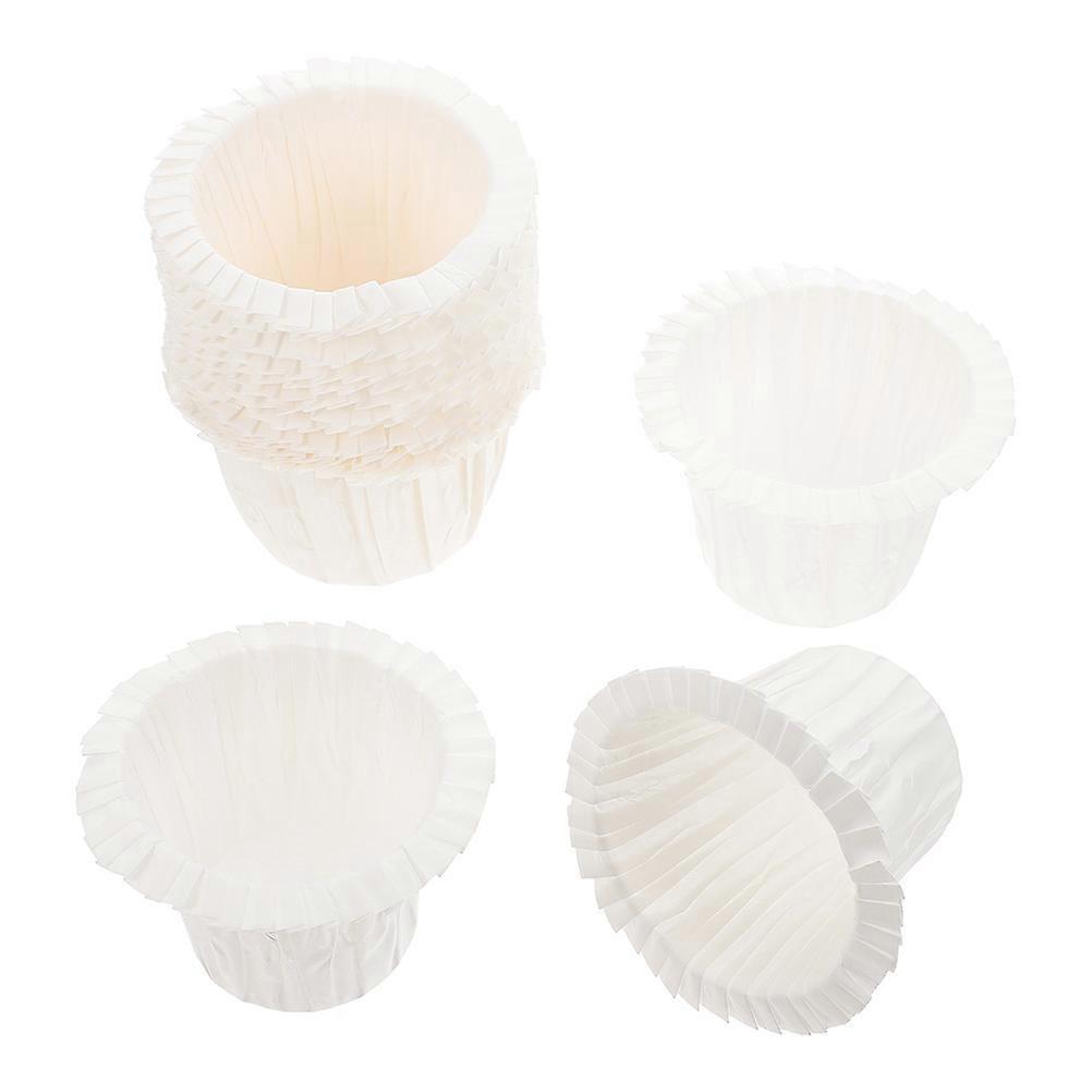 White Cupcake Liners for Baking and Decor Simple Design with High Temperature Resistance 50 Pieces