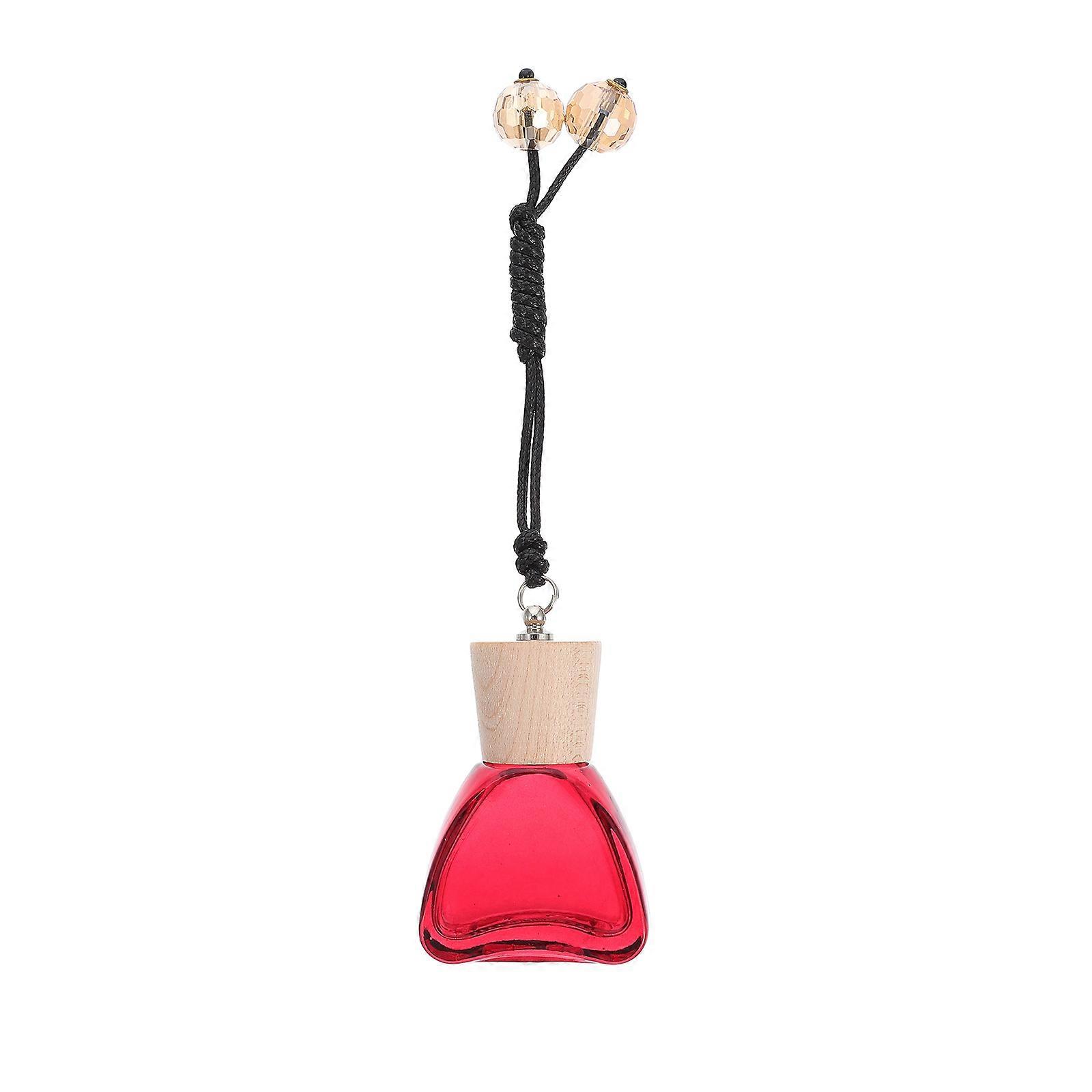 Red Glass Bottle for Essential Oils and Perfume Ideal for Car Decor and Aromatherapy 1Pc