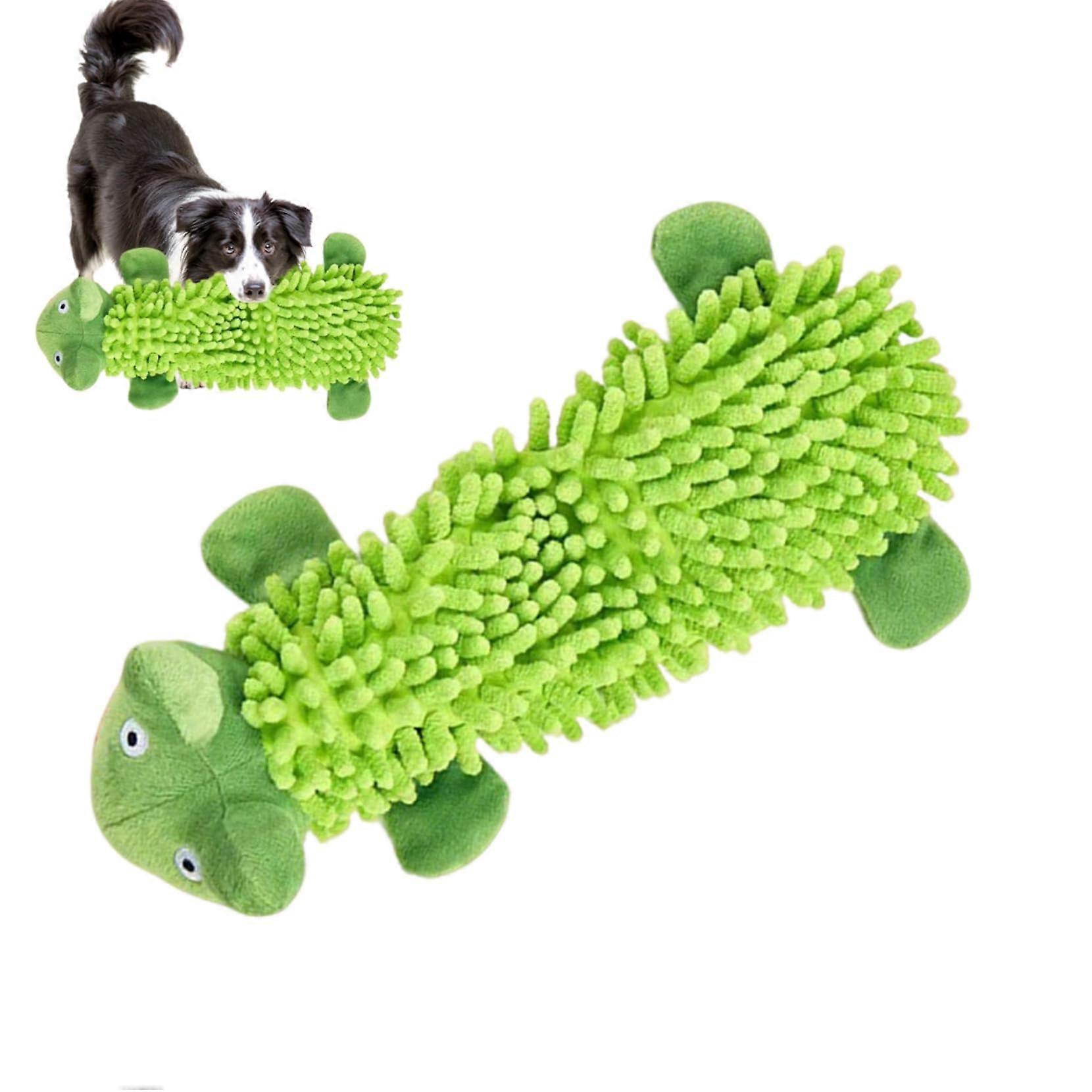 AntiStress Duck Dog Toy, 32 cm with Squeaker, Plush Toy for All Breeds (Frog)
