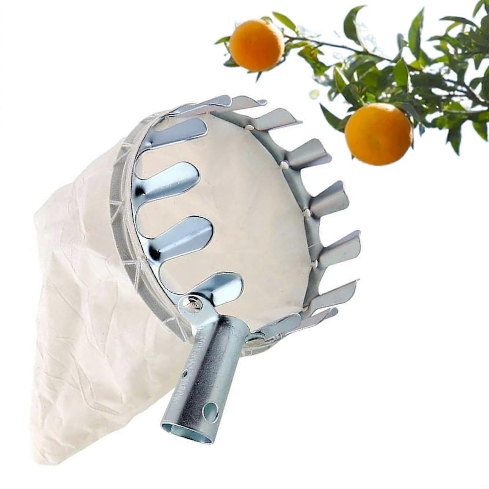 Fruit Picker with Fabric Bag, Practical Harvest Helper for Harvesting Apple Orange Peach Pear Cherries