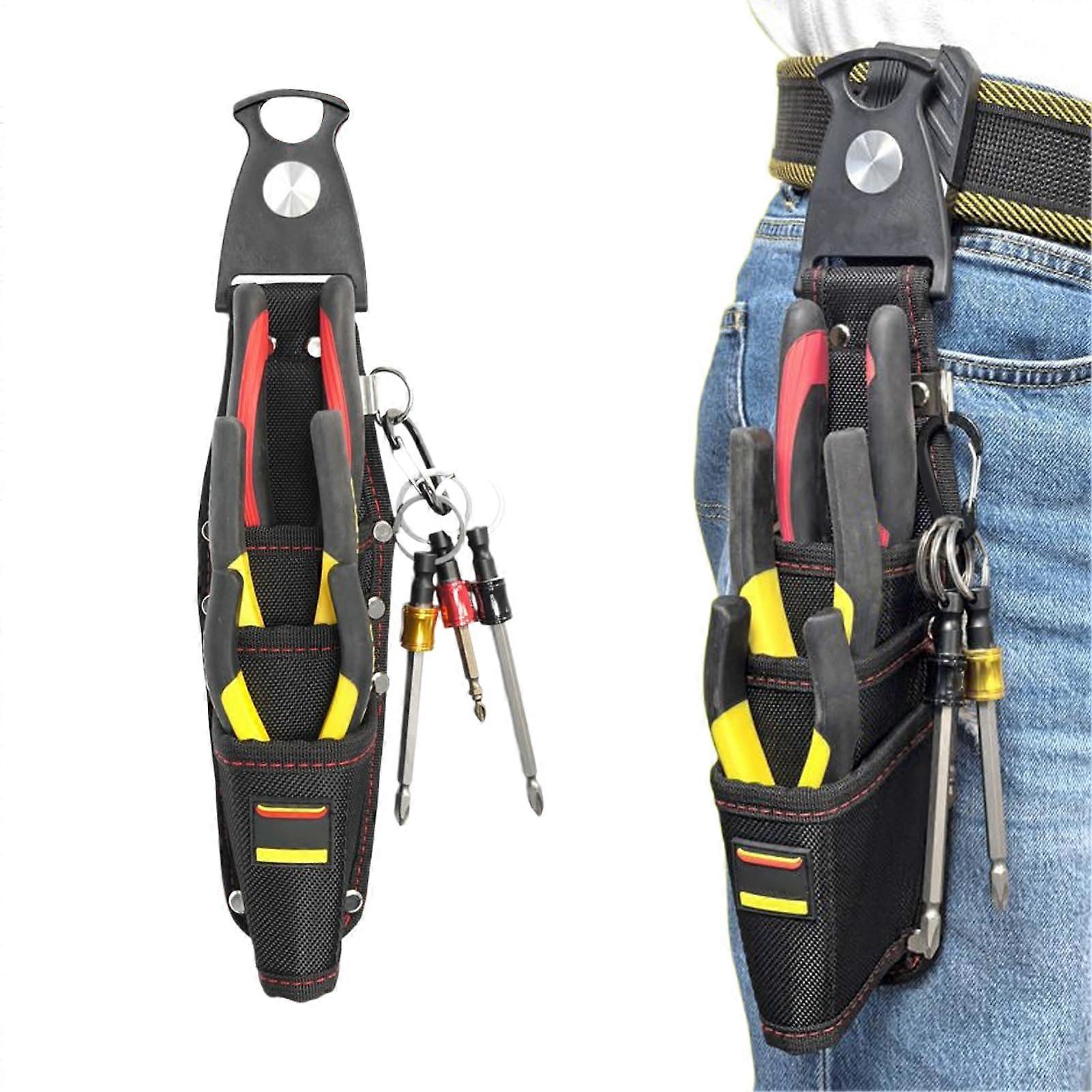 Screwdriver Holder Tool Belt Pouch, Small, Wear-Resistant Multi-Purpose Bag with Slots and Loops for Tradesmen and Gardeners