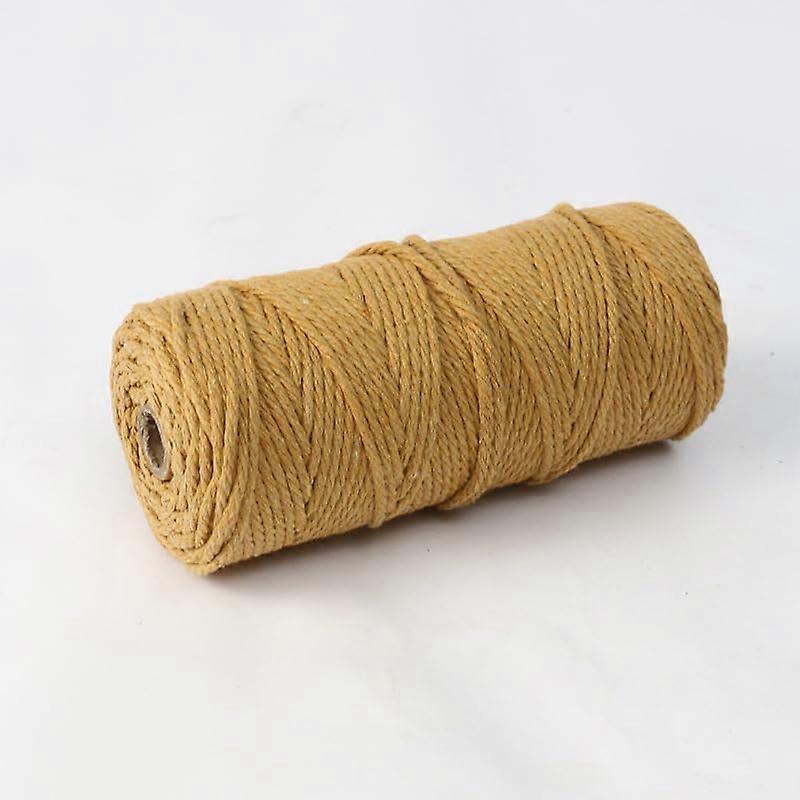 Macrame Cord, 2mm x 100 Yards, Natural Cotton Rope, Soft Cord, Craft Rope, Khaki