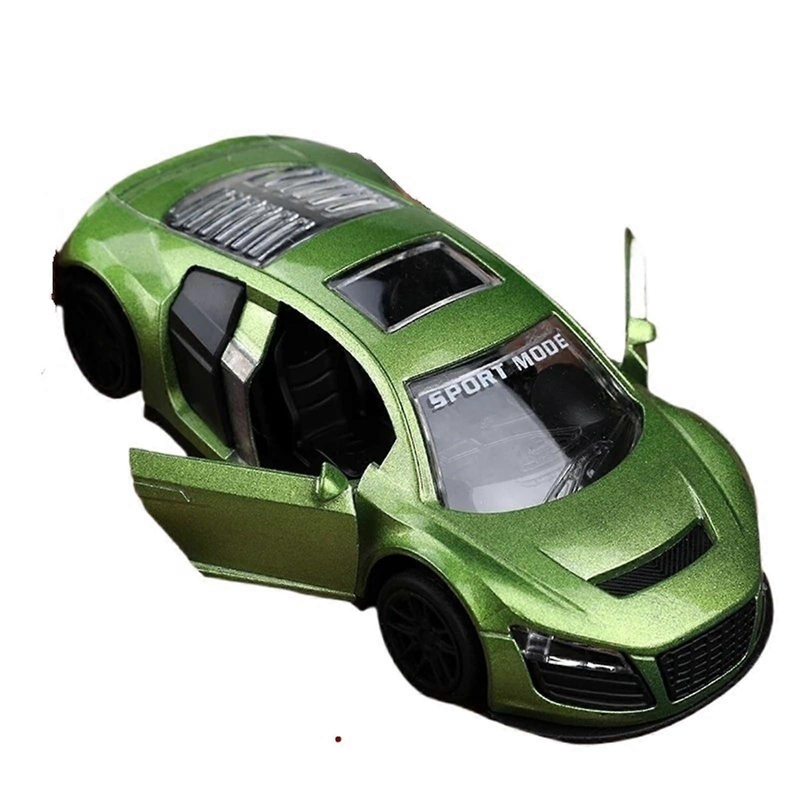 1:43 R8 Racing Alloy Model Car, Simulated Vehicle, Gift (Green)
