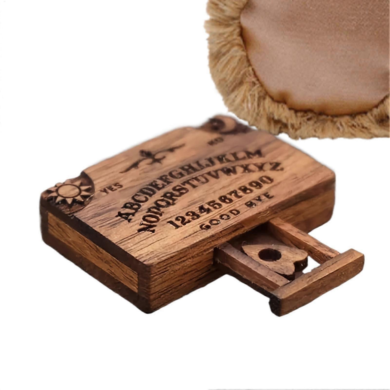 Miniature Wooden Board with Drawer - Small Fun Game for Parties, Home Decor, Witchcraft, and Spirituality