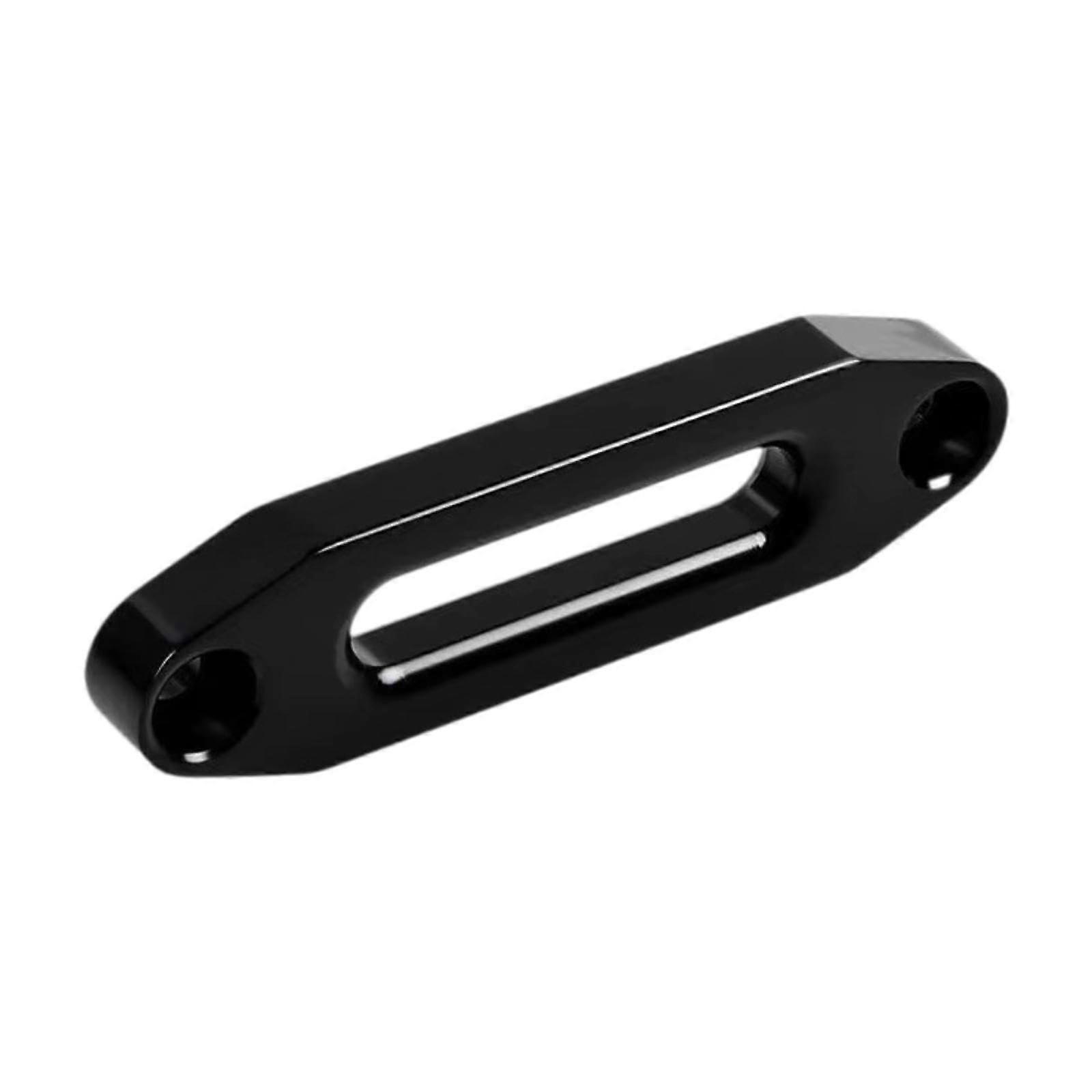 Cable guide for winches, 124 mm, metal replacement, easy installation for synthetic rope, black