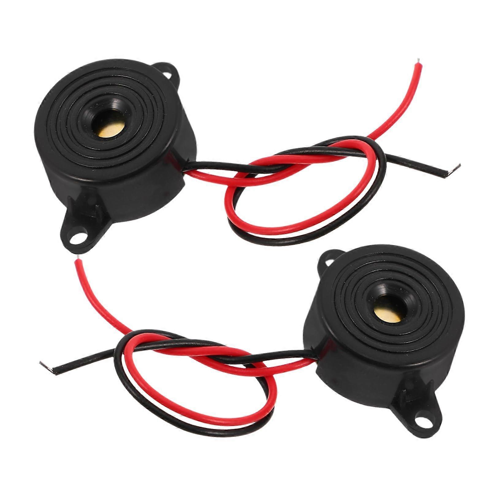 2 Pieces  Piezo Buzzer Alarm 324V Loud Electronic Alarm for Security System Installation Robust Design for Outdoor Applications