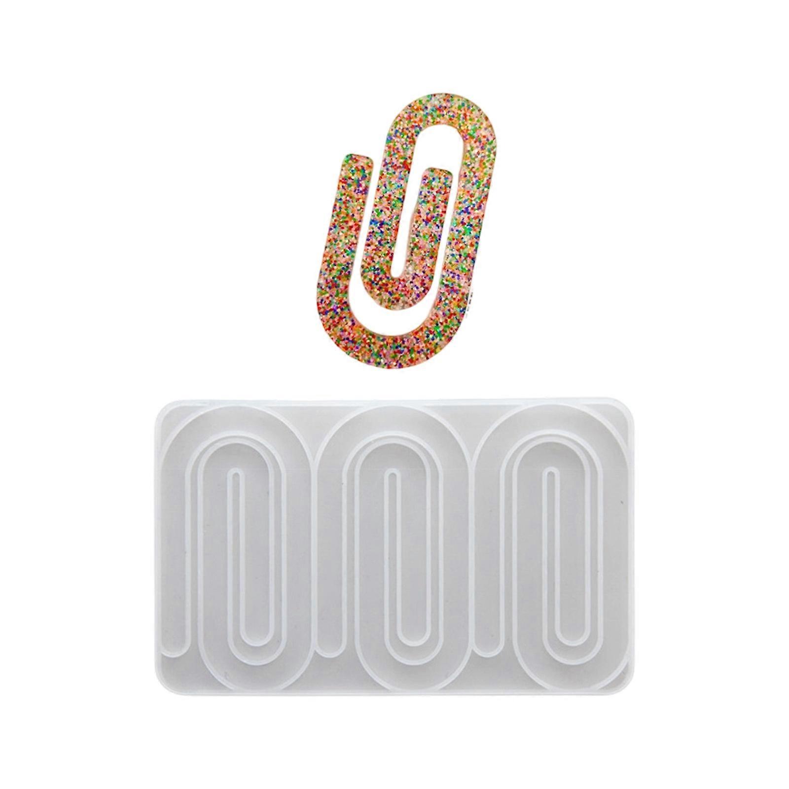 Paperclip Shaped Resin Mould Mutipurpose Craft Silicone Molds For Crafting Paper Clip Bookmarks Epoxy Resin Project Multicolor