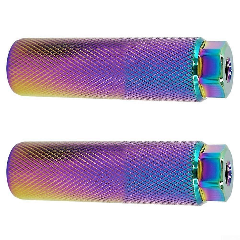 紧凑型自行车钉，由铝合金防滑脚钉制成，兼容 3/8 英寸车轴（彩色 1PCS）