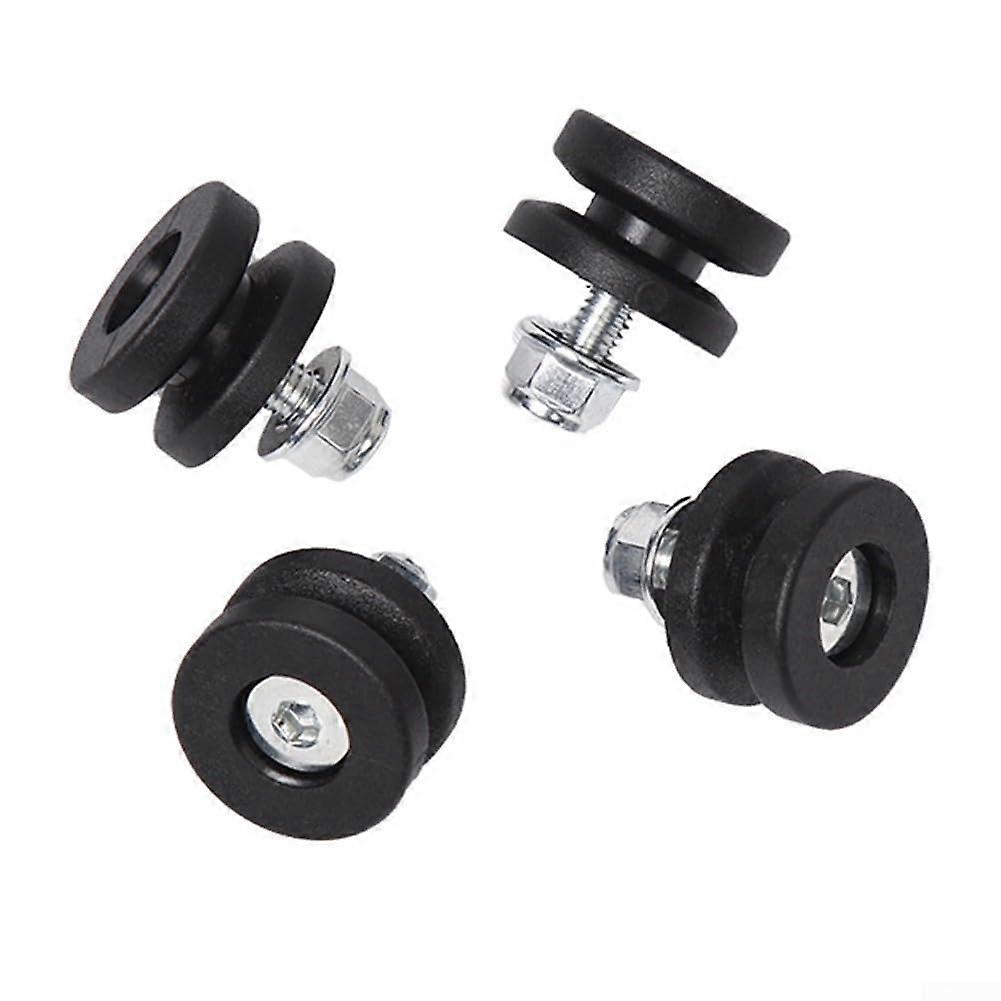 Set of 4 Motorcycle Tail Box Helmet Trunk Bracket Base Plate Bushing Pads Buckles Plastic and Steel Replacement Parts (Type 2.7mm )
