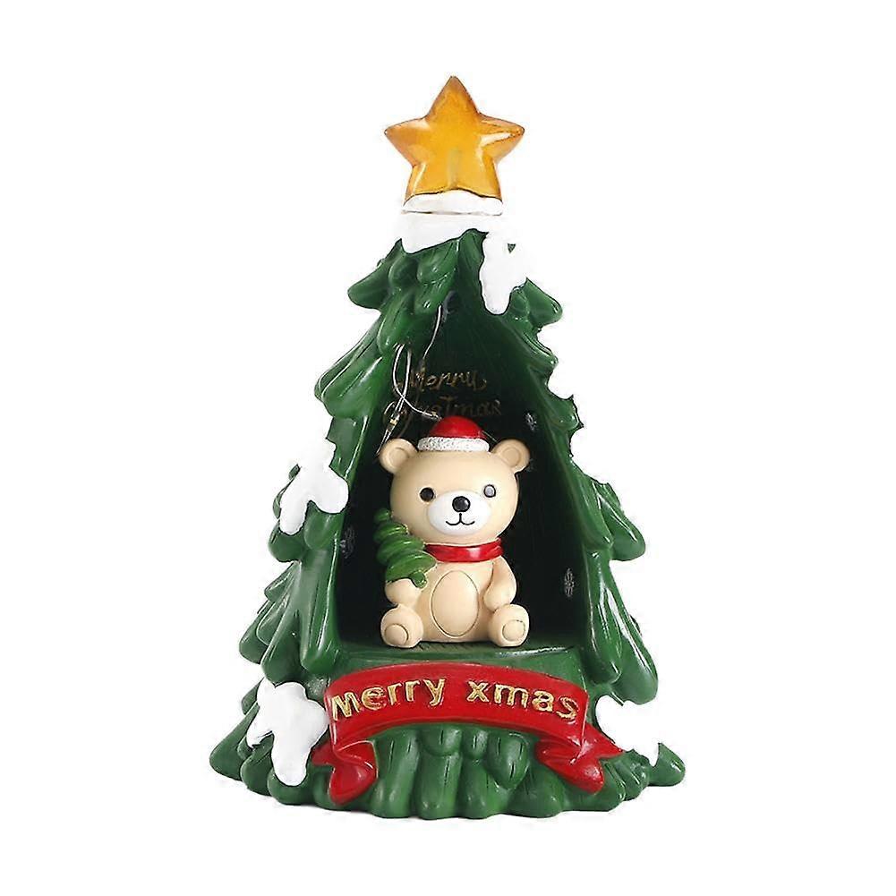 Clear Acrylic Christmas Nativity Scene With Colorful LED Light,Christmas Tree