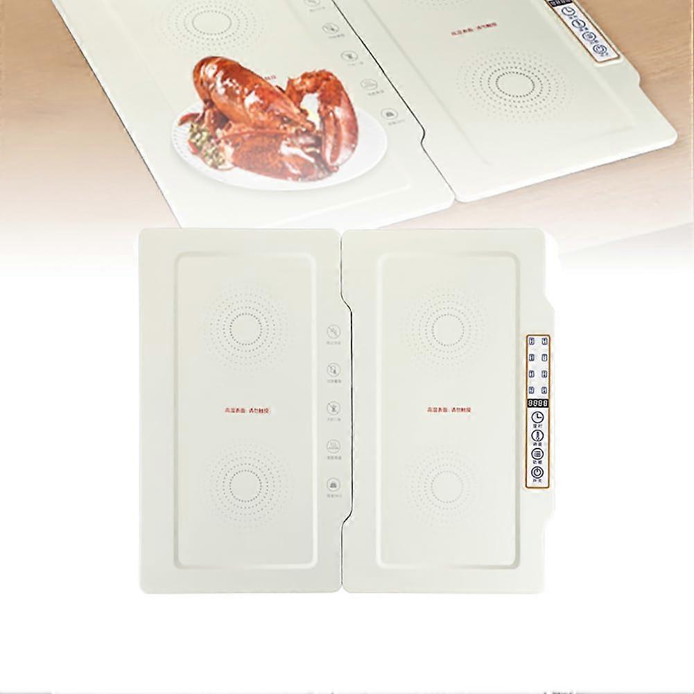 Plate Warmer Electric Heater Insulation Tray Folding Food Heating Tray 2 Tablets for Home Use Durable Compact Design