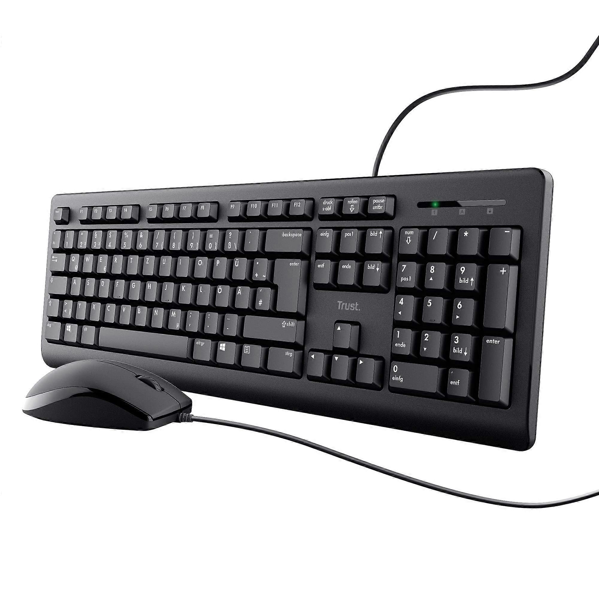 Wired Keyboard USB Full-Size Ergonomic Design with Multimedia Keys for Gaming and Office Use
