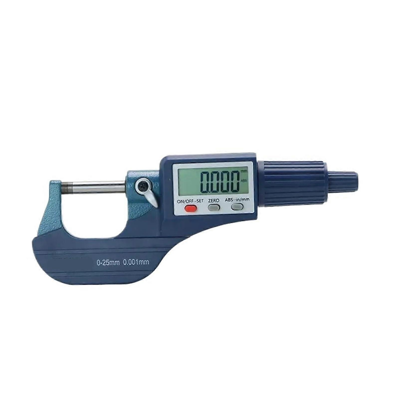 0.001mm Electronic Outside Micrometer 025mm Micrometer Caliper Gauge(Blue)