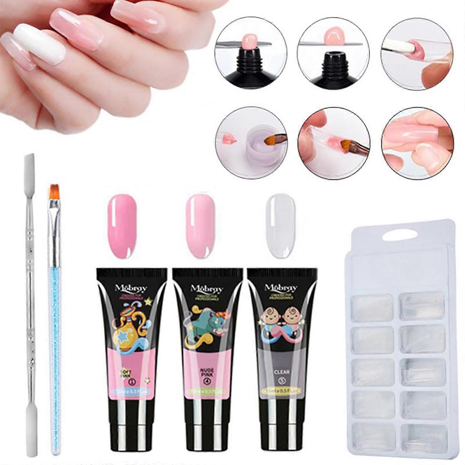 Bestauty Acrylic Gel Nail Quick-drying Phototherapy Glue Multicolor 3PCS Extension Glue 15ml Set