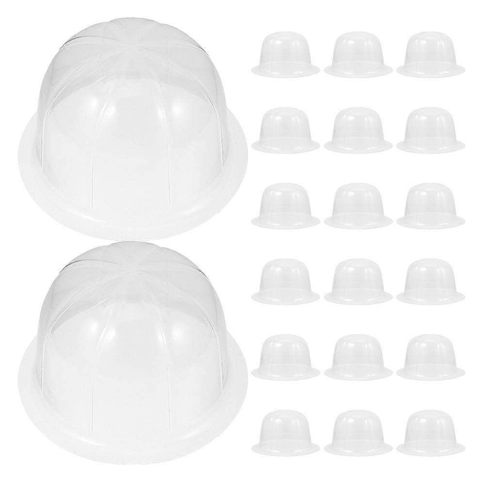 20pcs Clear Plastic Hat Stands Dome Support Inserts for Brimmed Baseball Caps Lightweight Cap Holders for Retail and Travel Use