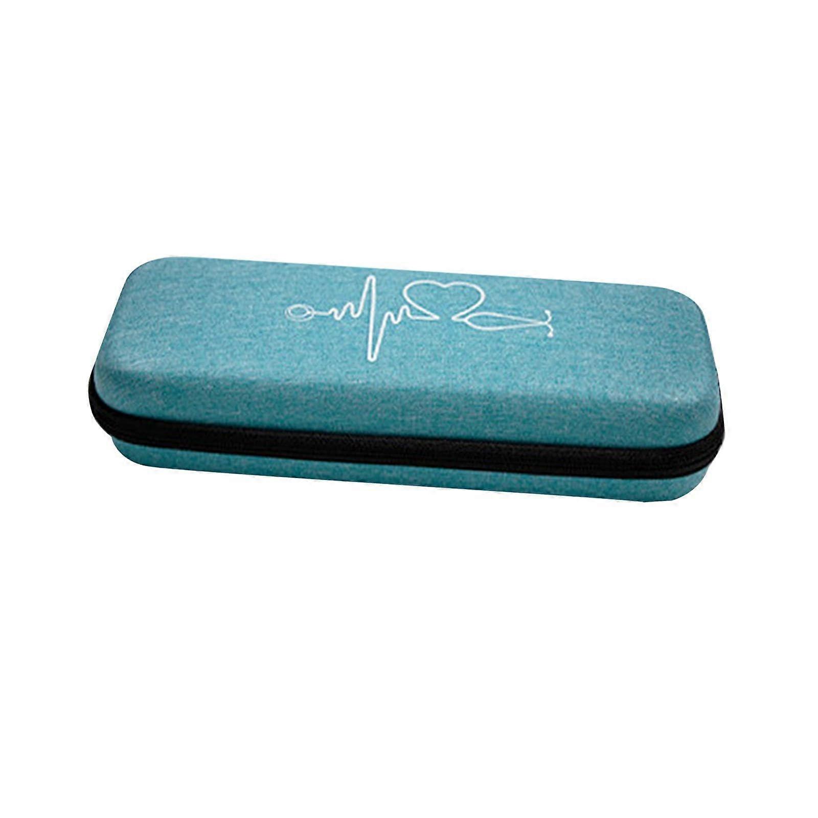 Stethoscope Carrying Case Hard Stethoscope Carrying Bag with Mesh Pocket Stethoscope Holder Travel Case Stethoscope Bag, Blue