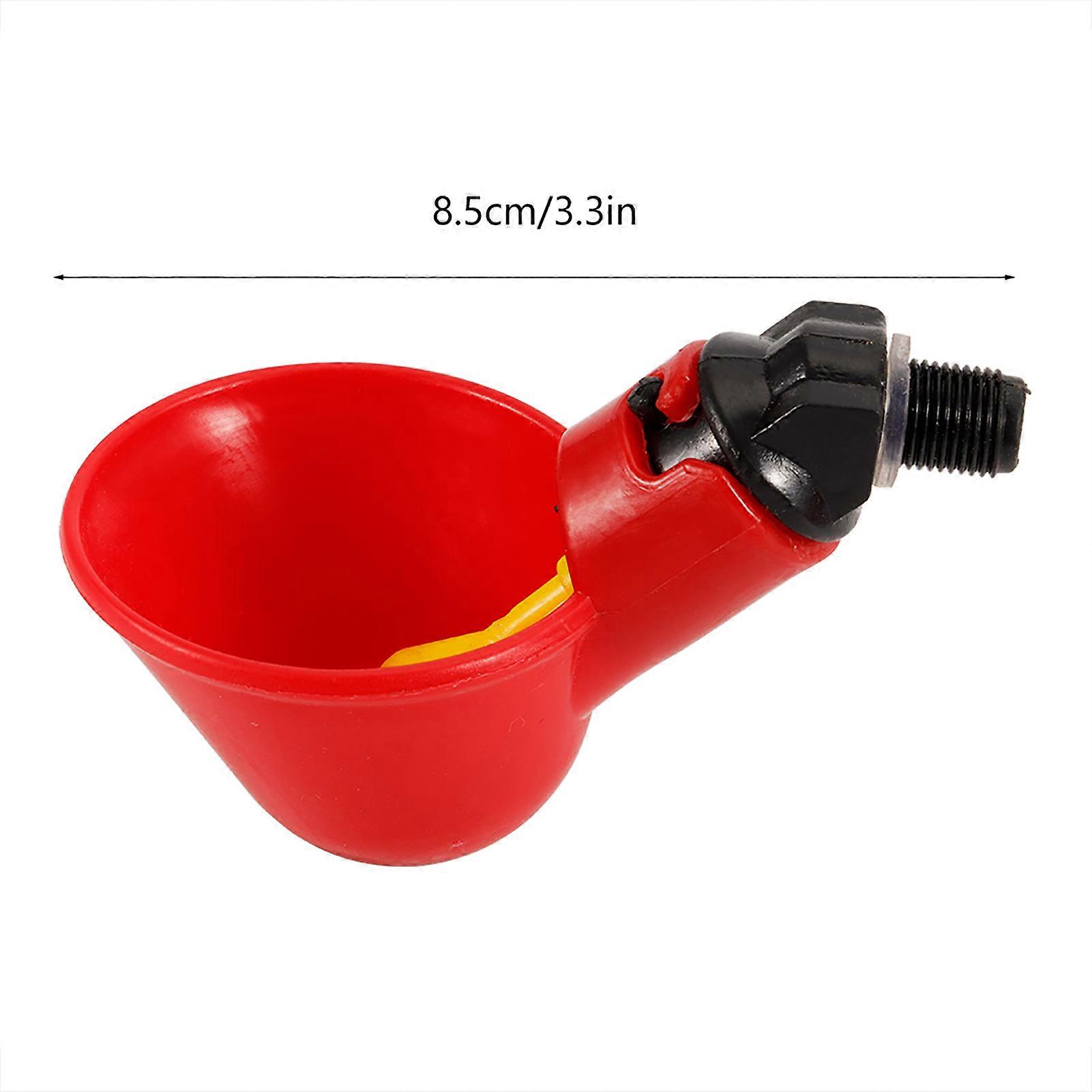 5PCS Automatic Chicken Drinking Cups Bowls Red 8.5cm Semicircle