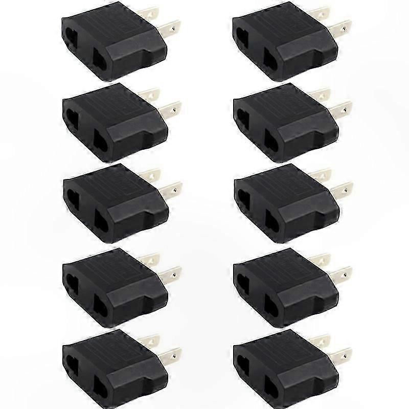 10-Pack Universal Power Plug Adapter for EU and US Sockets