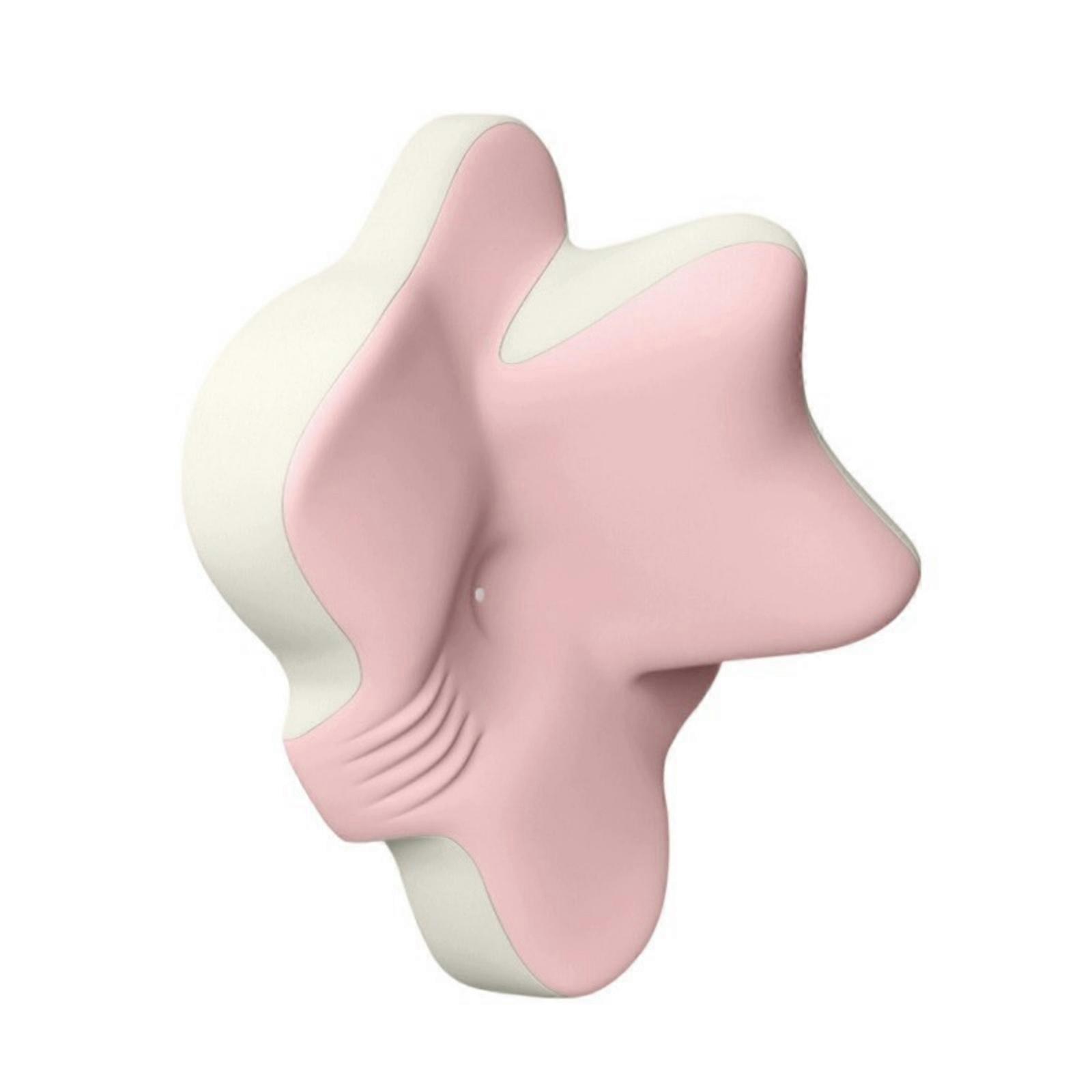 Ergonomic Pillow for Neck Support While Reading Napping or Using Devices Memory Foam Pillow With Removable Cover  Pink
