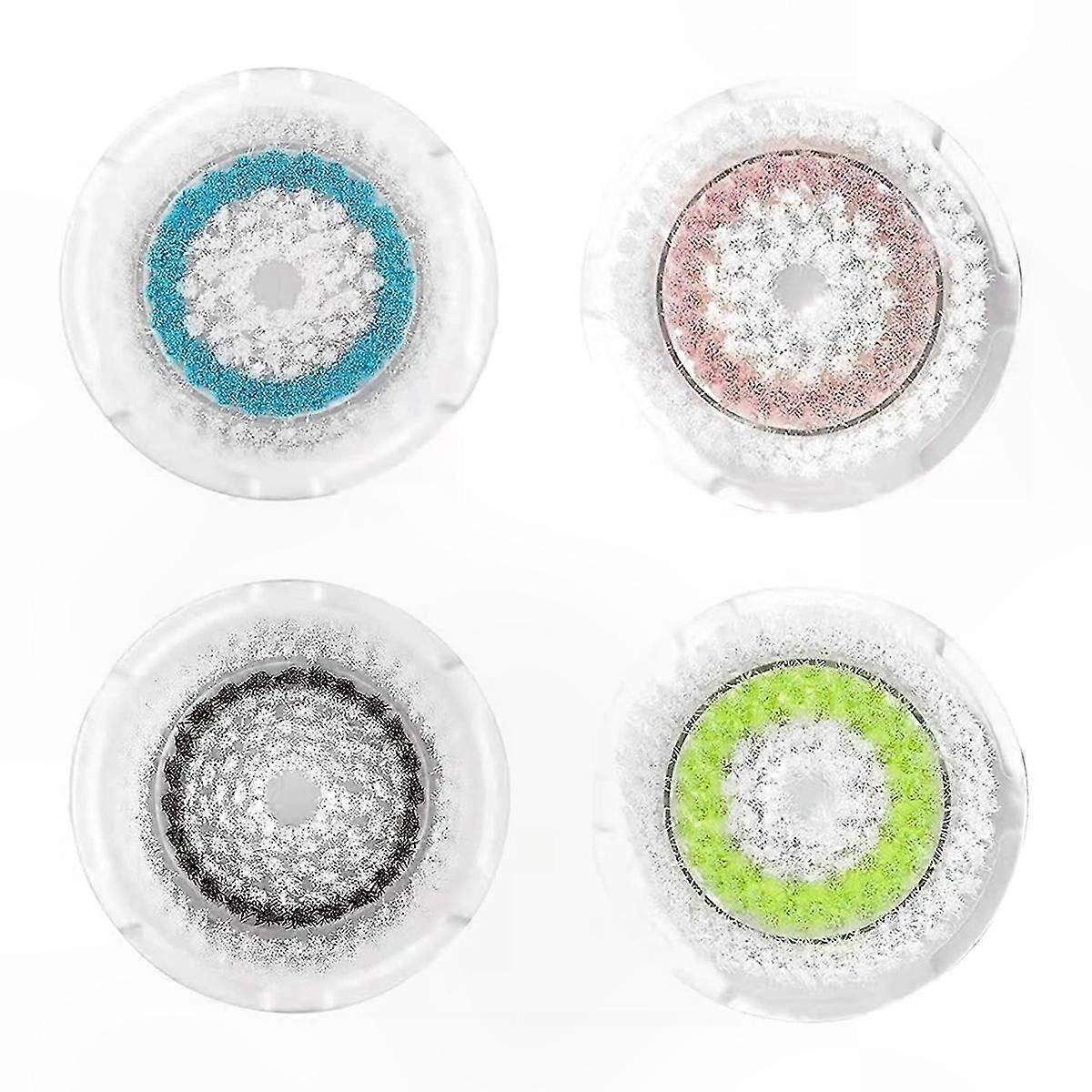 Compatible Brush Heads for Facial Cleansing Devices - 4-Pack Set
