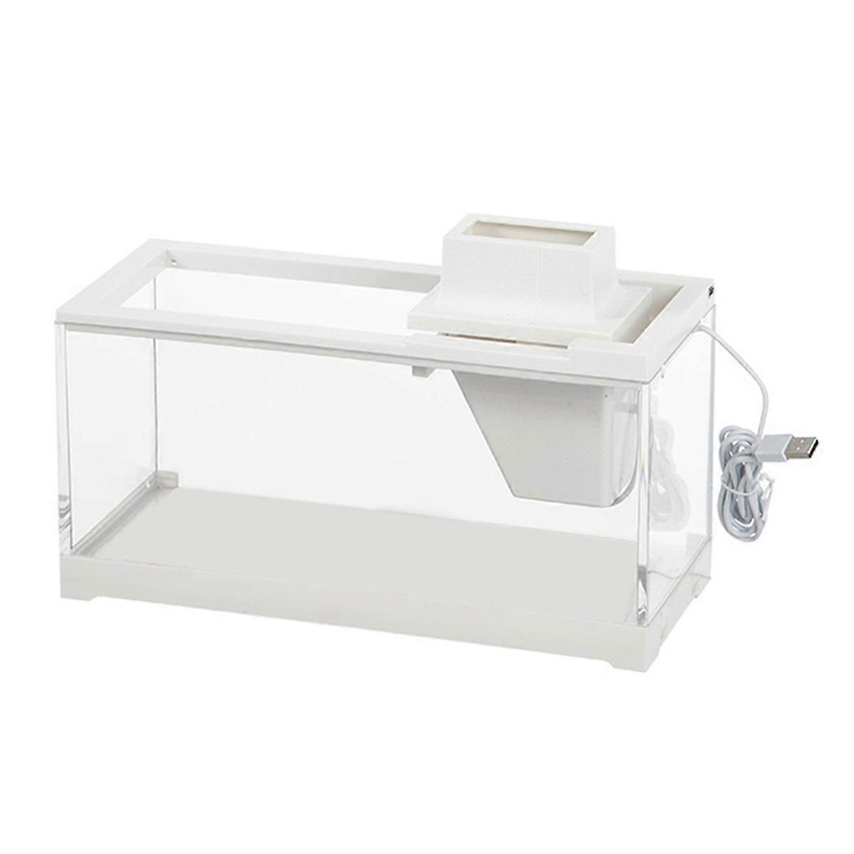 Desktop Aquarium Fish Tank with LED Lighting Silent Filter