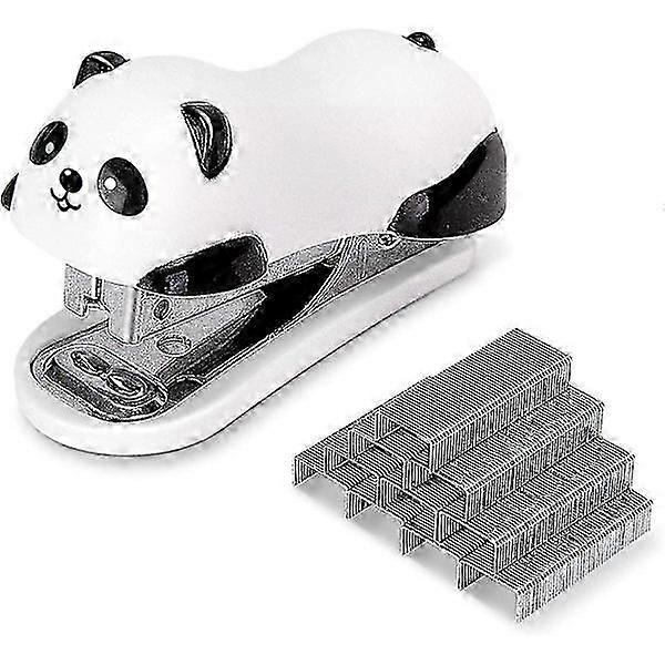 Cute Panda Desk Stapler, Office Stapler, 12 Sheet Capacity, Including Built-in Staple Remover and 1000 Pcs No. 10 Staples