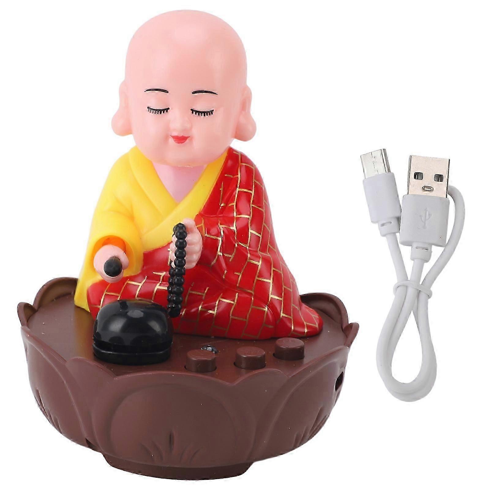 Moving Head Buddha Statue with USB Charging Cable