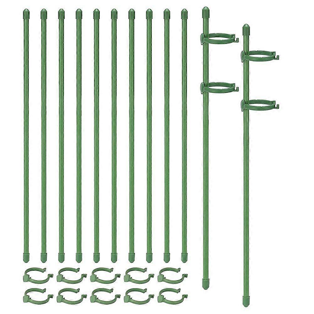 20 Pack Support Stakes Adjustable Garden Single Flower Support Stake Cage Support Rings
