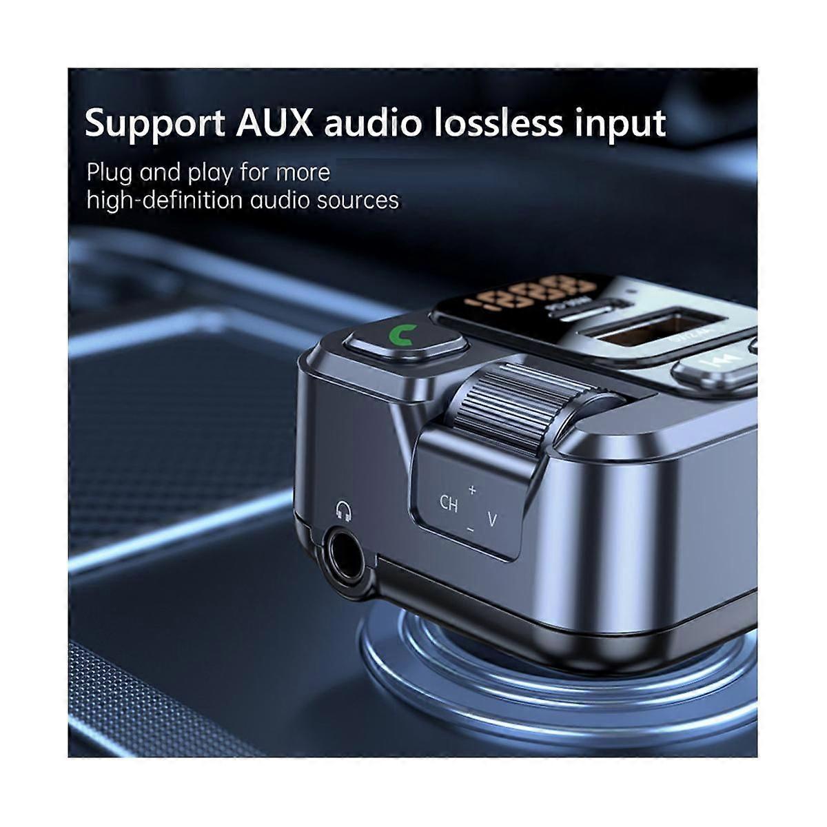 Auto FM Sender Modualator Bluetooth Auto MP3 Player AUX Audio Empfänger USB Typ C PD30W Auto Char