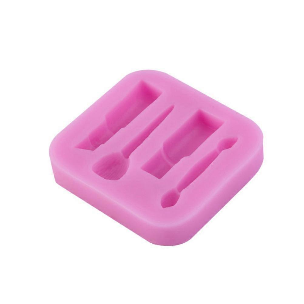 Pink Silicone Lipstick Mold for Cake Baking Use 3D Design