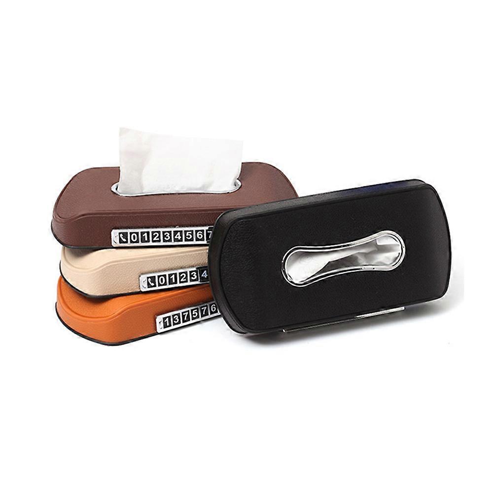 Car Tissue Holder Plastic Paper Case for Car Use Yellow Design