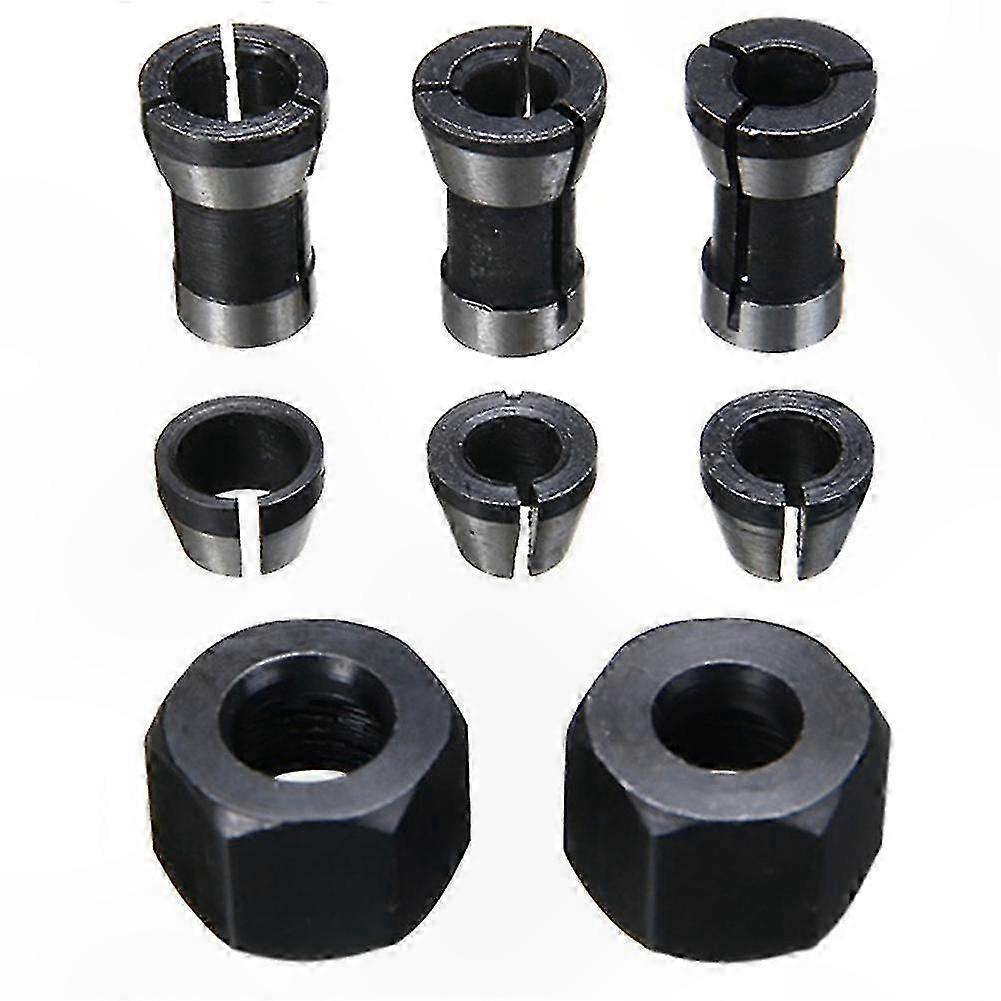 8-Piece Precision Collet Adapter Set for Engraving and Trimming Tools