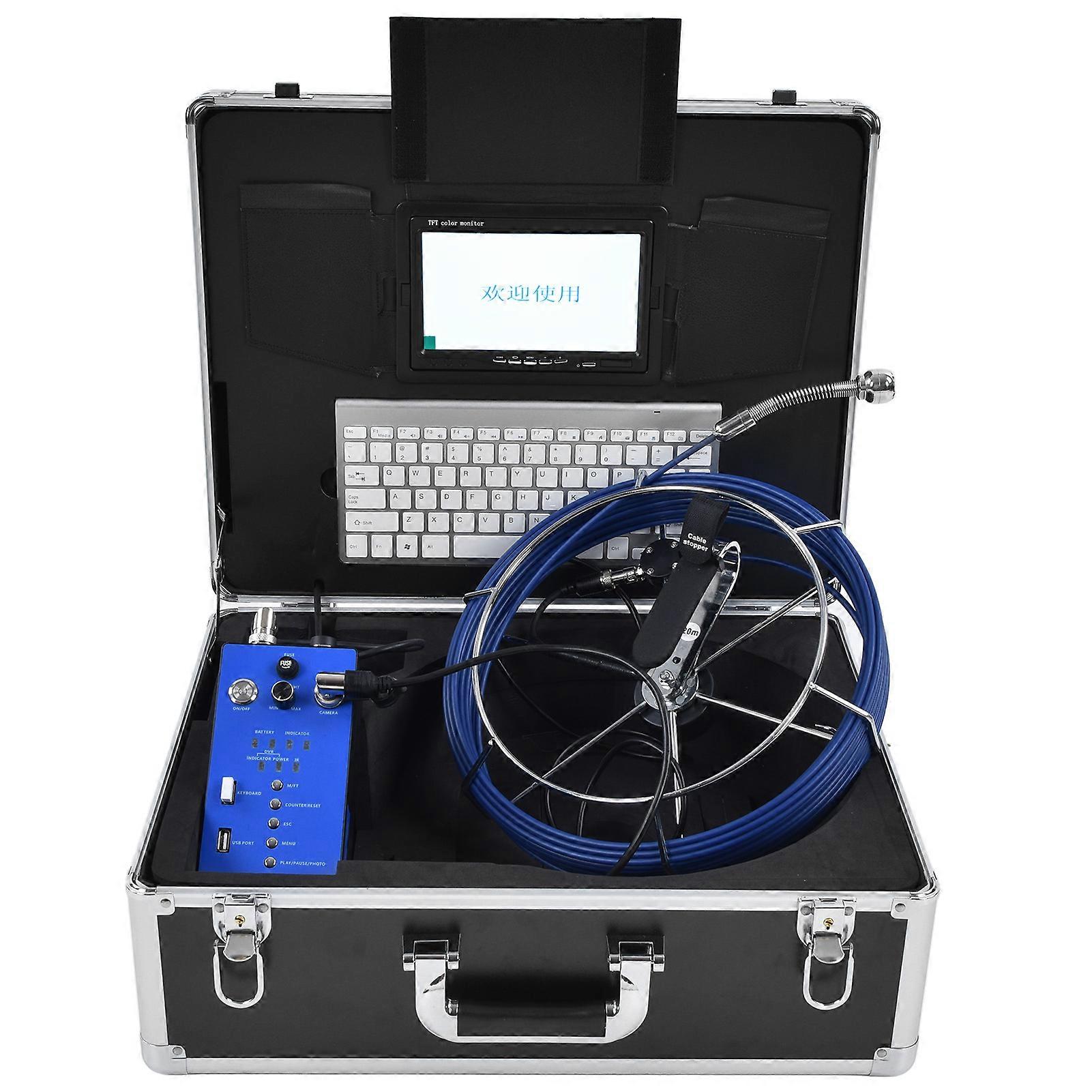 7 Inch HD Sewer Camera 1080P Pipe Inspection 20m Cable