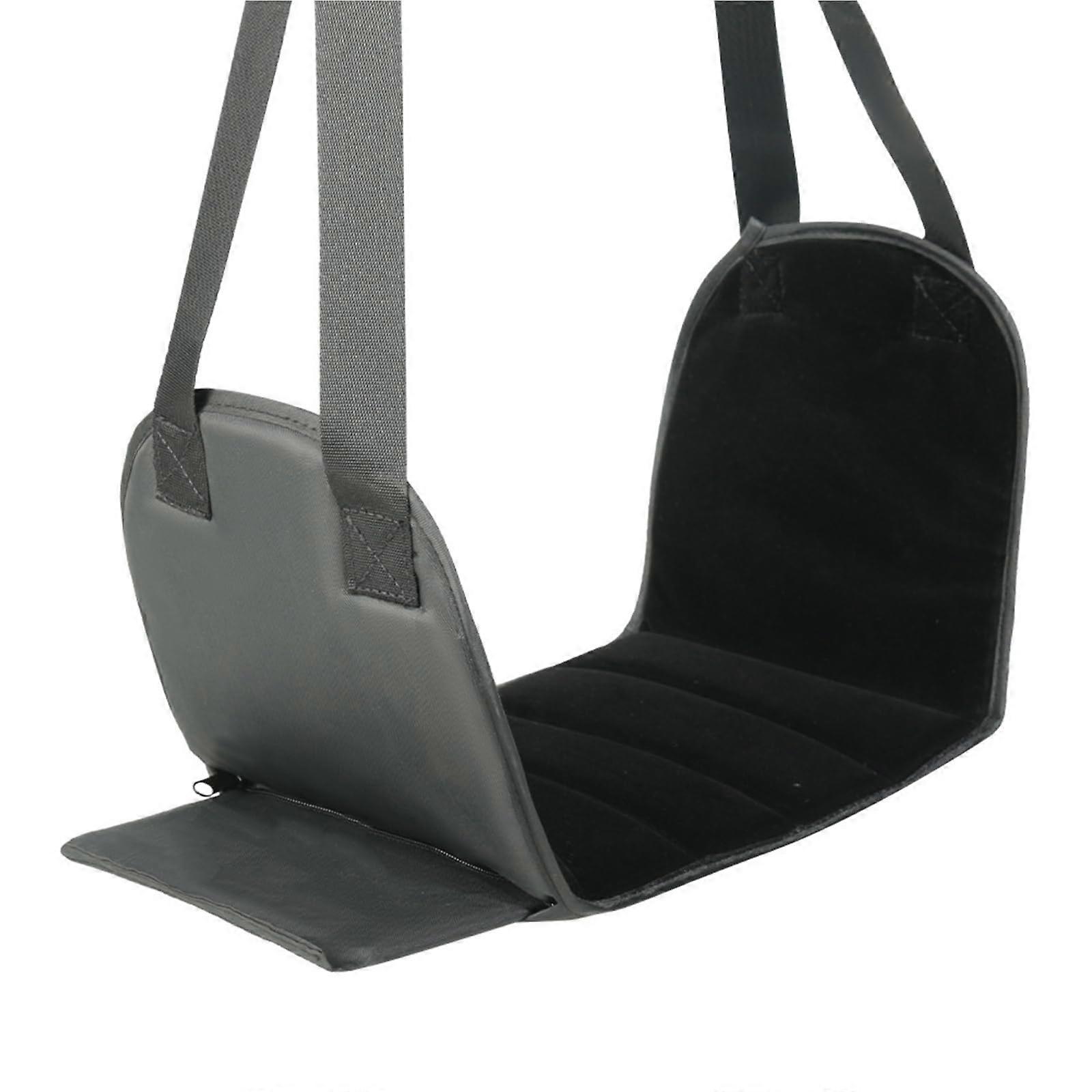 Foot Hammock Travel-Friendly Memory Foam Pad, Removable Relief Systems, Wide Anti-Slip Base, Ergonomic Tilt, Black