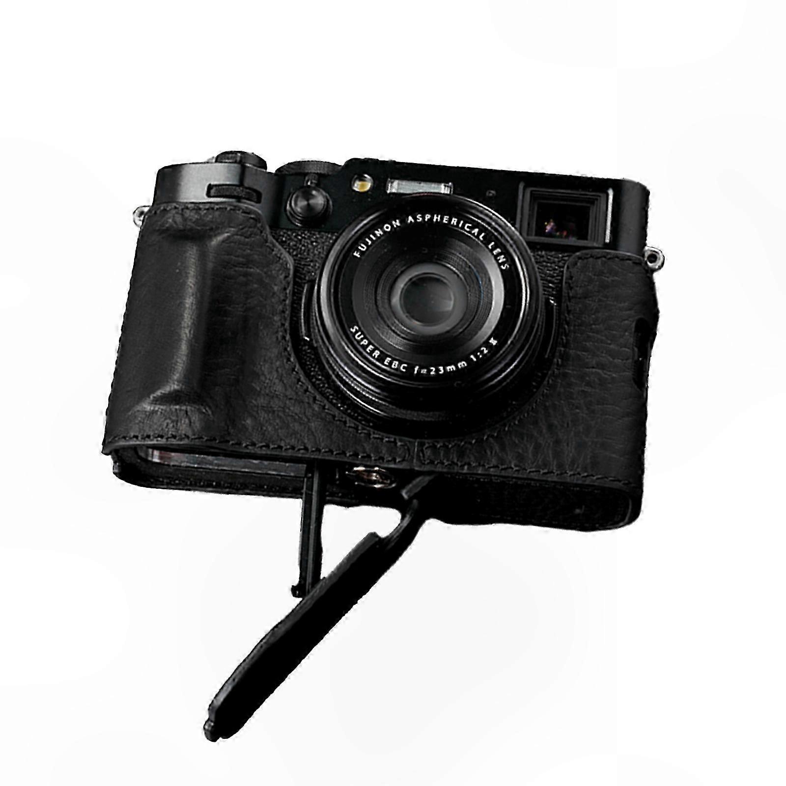 Handmade Leather Camera Case for Fujifilm X100VI, Easy Battery Access & Tripod-Compatible Design