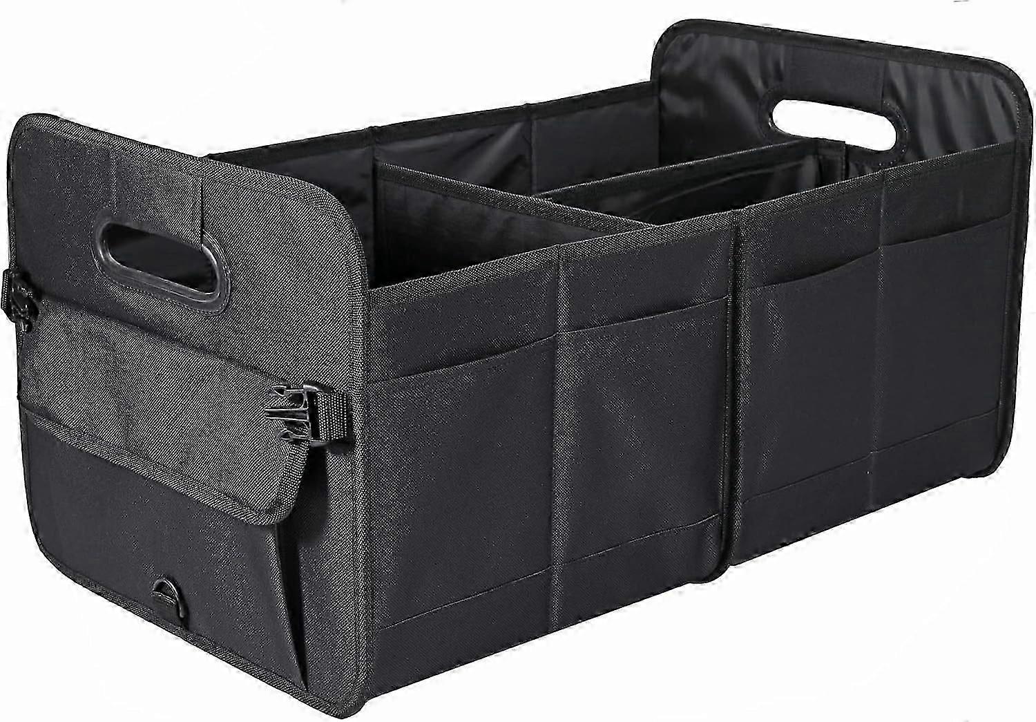 Trunk storage box, foldable multi-compartment car storage box, large-capacity artifact