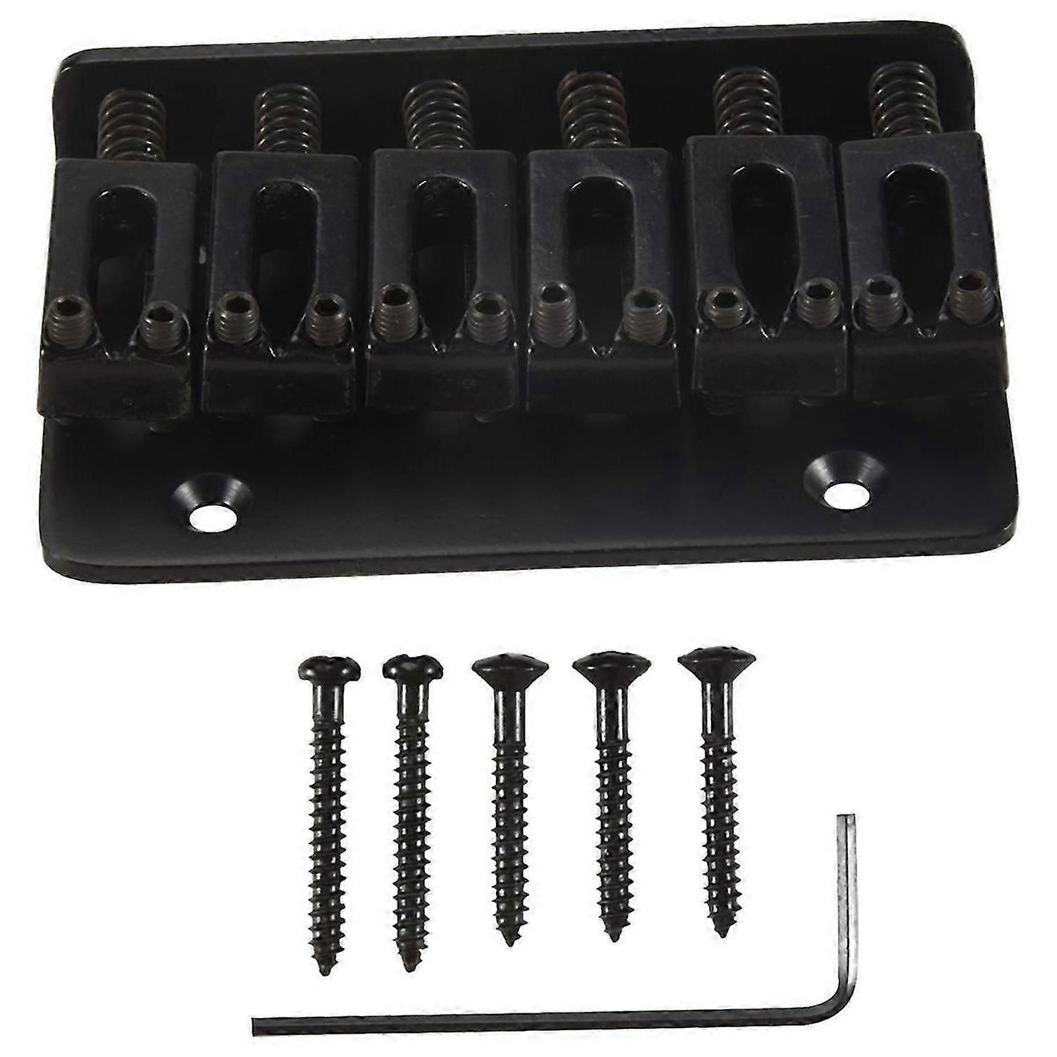 Black 6 string Fixed Hard Tail Guitar Bridge For Strat Guitar