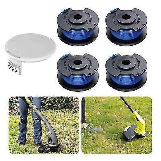 Weed Wacker String Replacement Trimmer String (AC14RL3A) Spools And AC14HCA Spool Caps 0065-inch Trimmer Line Lawn Mower Accessories
