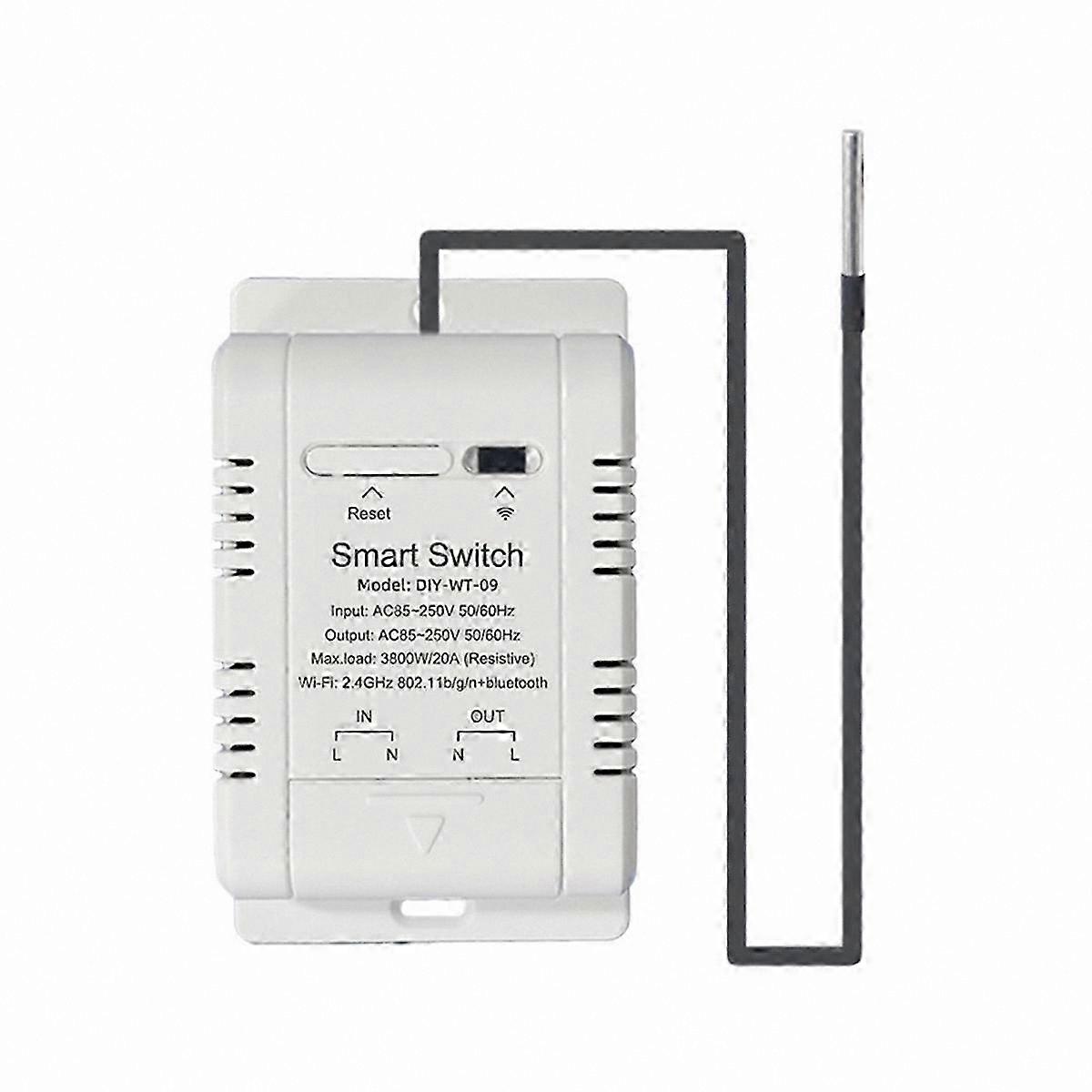 Smart Temperature Switch with WiFi and Sensor, 20A