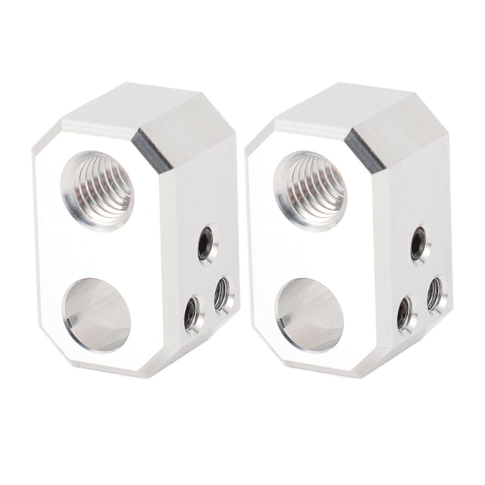 2pcs 3D Printer Hotend Heater Block Professional Aluminum Heater Block for Prusa I3 MK4 for Nextruder 3D Printer Accessories
