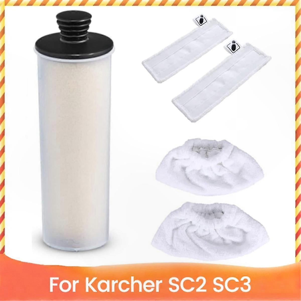 5-Pack Descaling Cartridges and Mop Cloth Pads for Steam Cleaners Compatible with SC2 SC3 Series