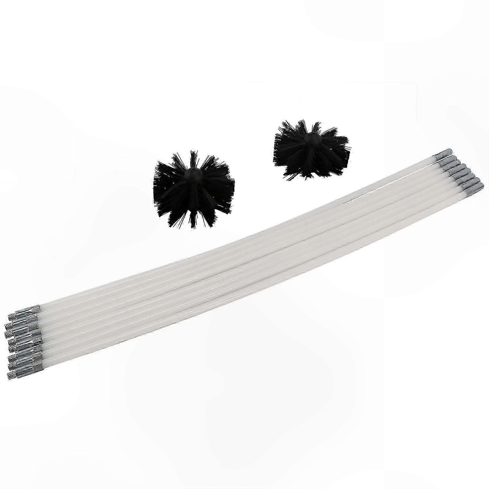 Chimney and Dryer Vent Cleaning Kit, Lint Removal Tool, Extends to 16FT, 2-Pack